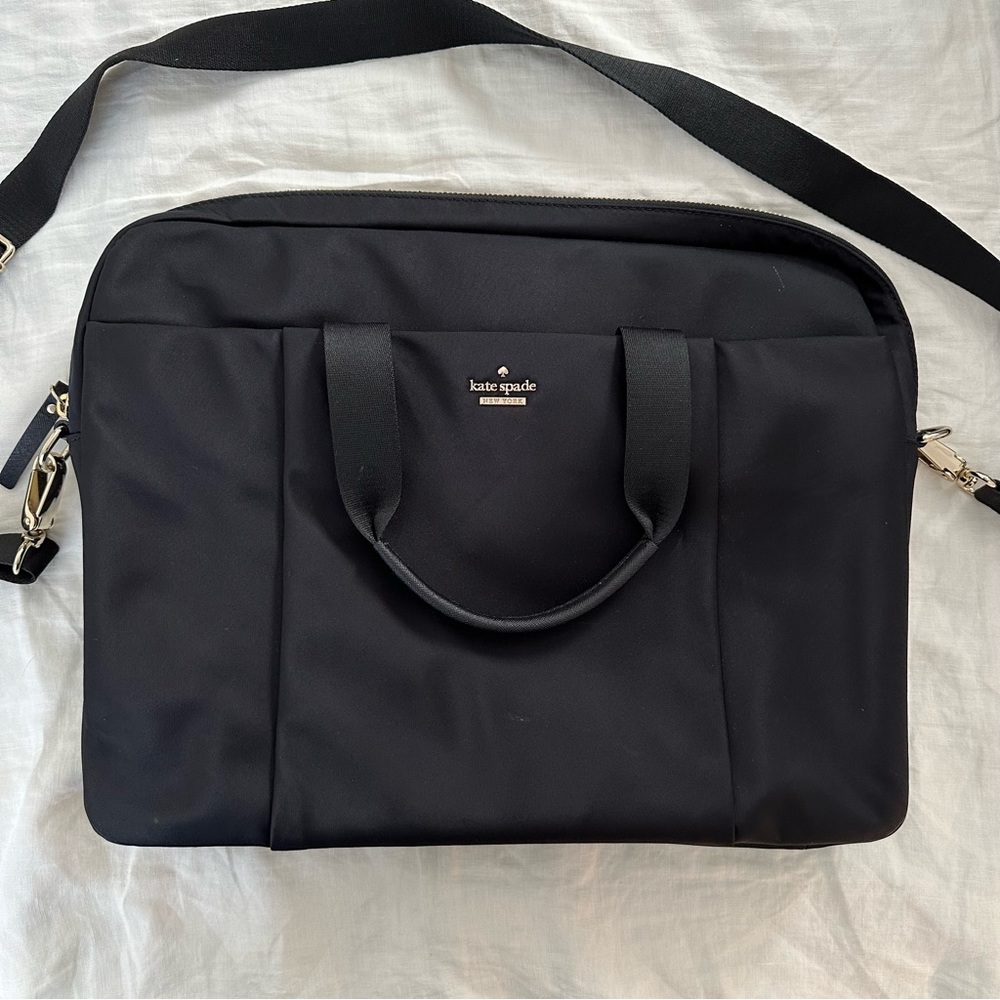 kate spade Black Nylon Laptop Bag with Removable Strap